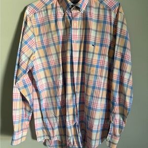 Vineyard Vines Pastel Plaid Button-Down Shirt - Blue, Pink, Yellow, Cream